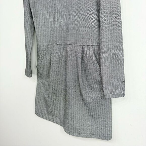 Patagonia Gray Herringbone Long Sleeve Casual Athleisure Performance Dress - Picture 10 of 16
